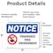 Signmission Fragrance Free Environment Sign With Symbol, 7 in W x Rectangle, Vinyl Decal OS-2PACK-NS-D-57-L-12908 - alternate 2
